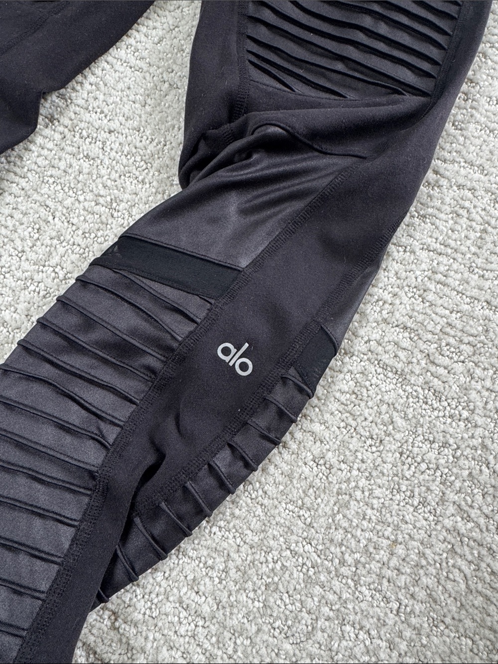 ALO Yoga Black Moto High-Waist Performance Leggings